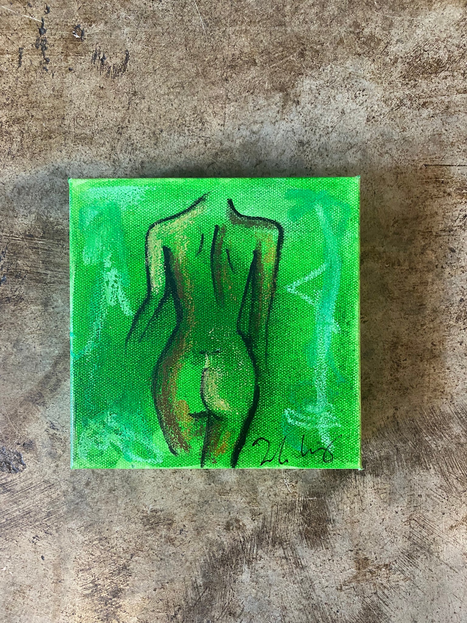 Figure in Bright Green