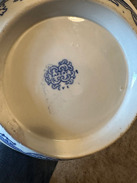 Blue and White Barony Serving Bowl