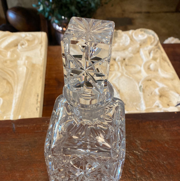 Cut Glass Square Decanter