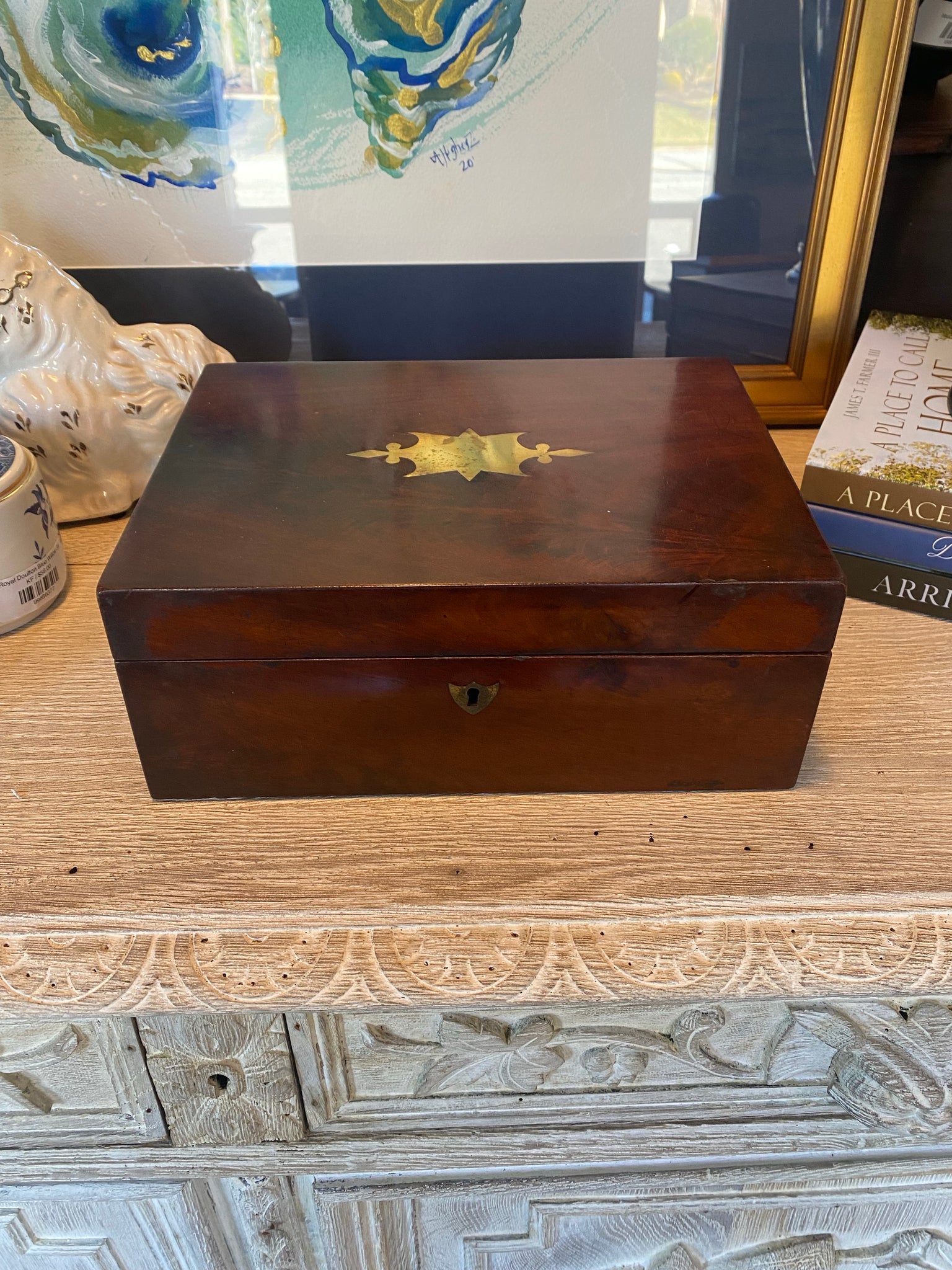 English Box with Brass Inlay