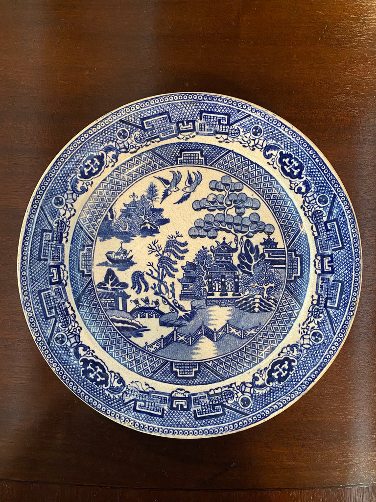 Willow Pattern Plate Blue Willow Glassware Blue Willow Plate