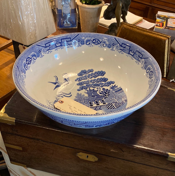 Large Blue Willow Bowl