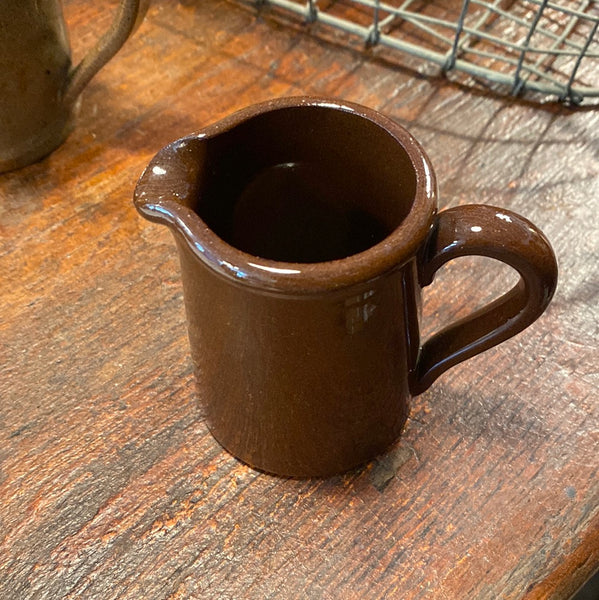 Dark Brown Small Stoneware Jug
