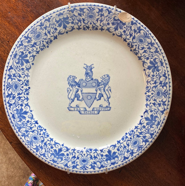 Gien Blue and White Plate