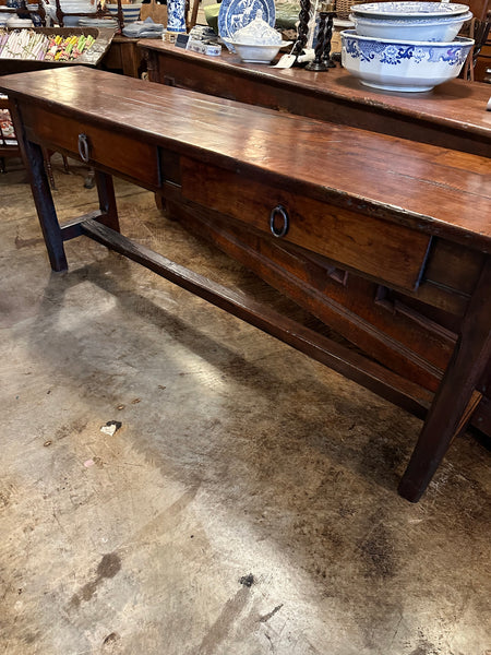 French Walnut Farmhouse Serving Table