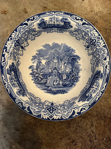Blue and White Barony Serving Bowl
