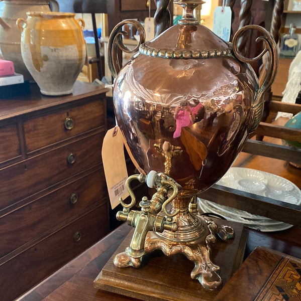 Copper and Brass Samovar Lamp