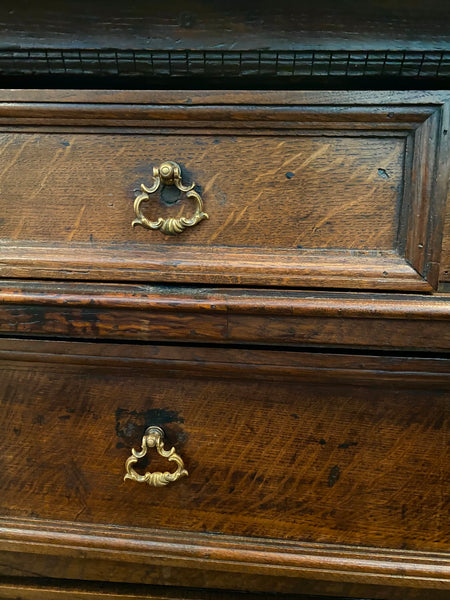 English Moulded Front Oak Chest