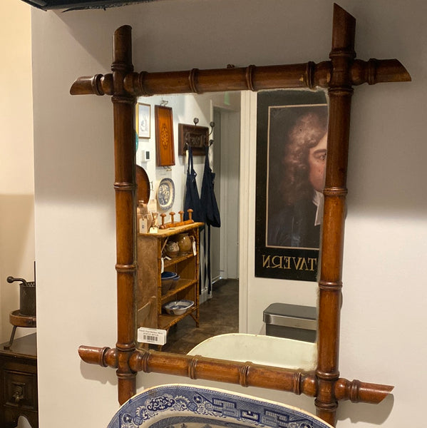French Faux Bamboo Mirror