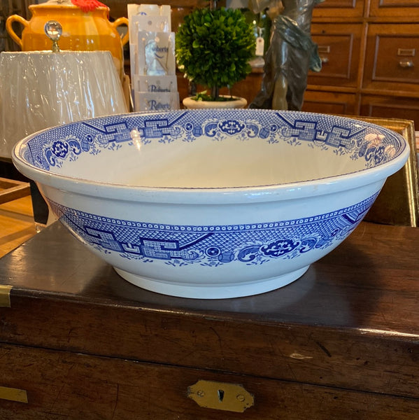 Large Blue Willow Bowl