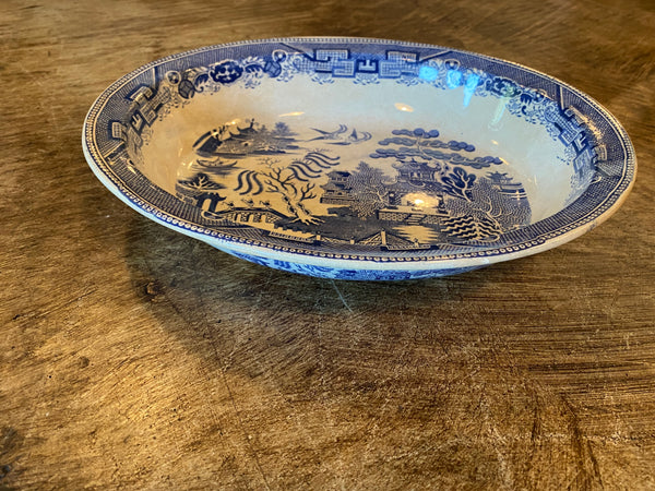 Blue Willow Oval Vegetable Bowl