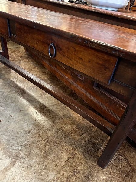 French Walnut Farmhouse Serving Table