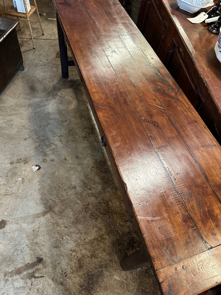 French Walnut Farmhouse Serving Table
