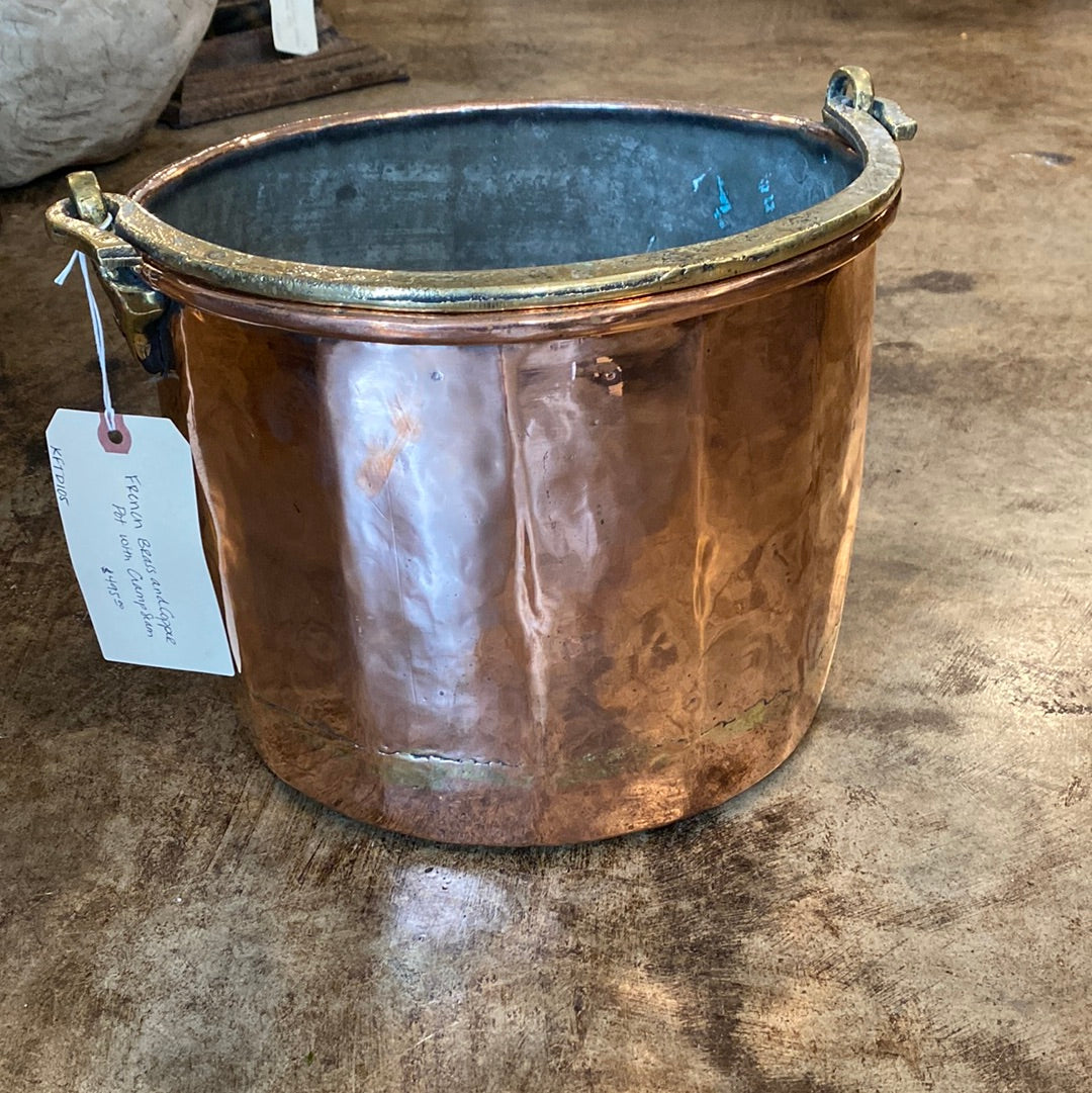 French Brass and Copper Pot