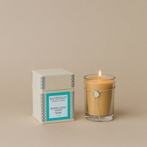White Ocean Sand Candle