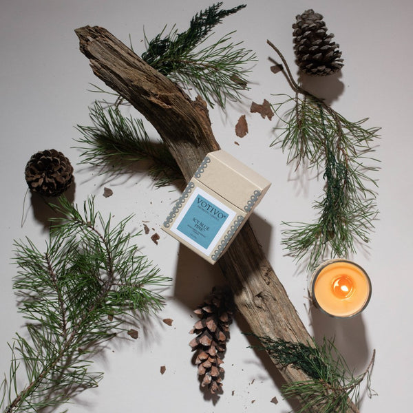 Icy Blue Pine Candle